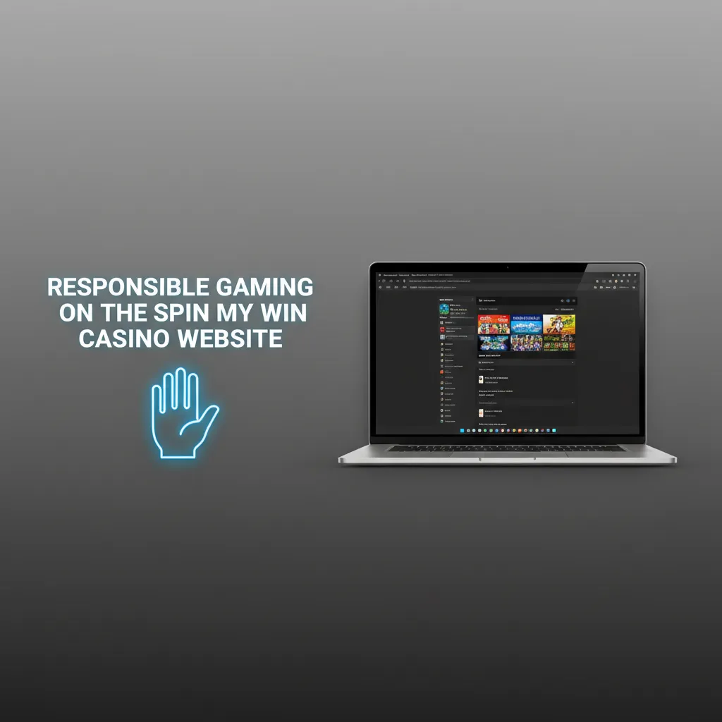 Spin My Win account settings showing responsible gaming tools: limits, timeouts, self-exclusion, reality checks, support.