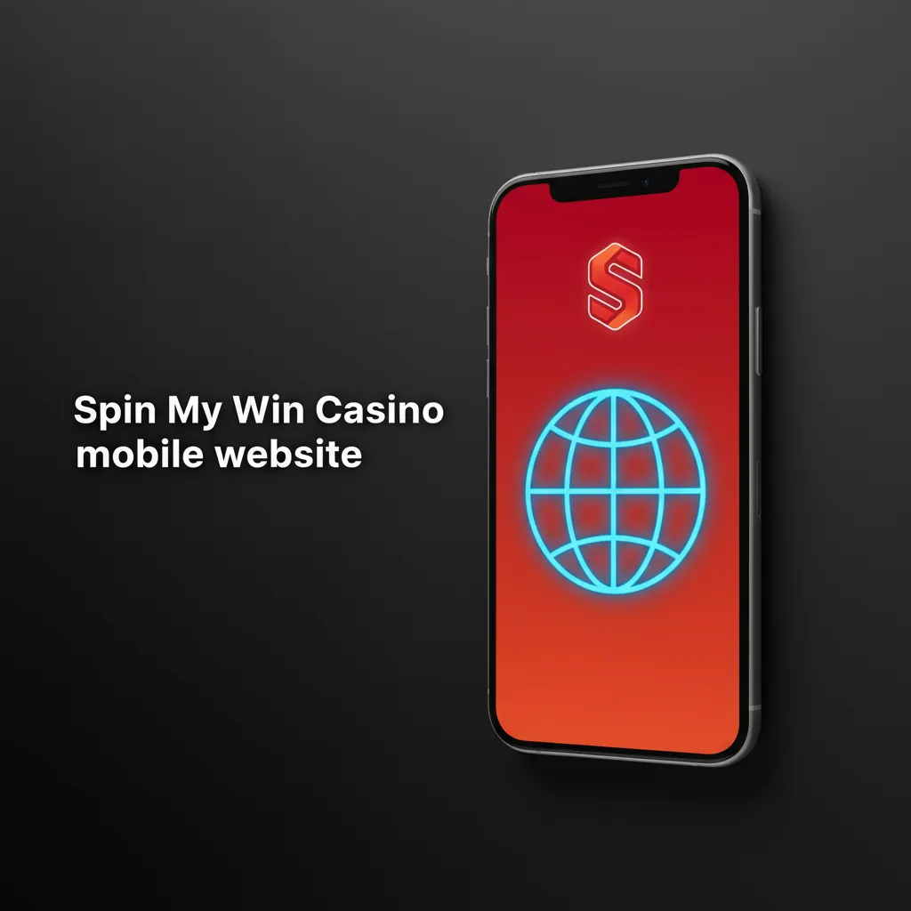 Spin My Win Casino mobile site on a smartphone browser, play and bet without installing the app.