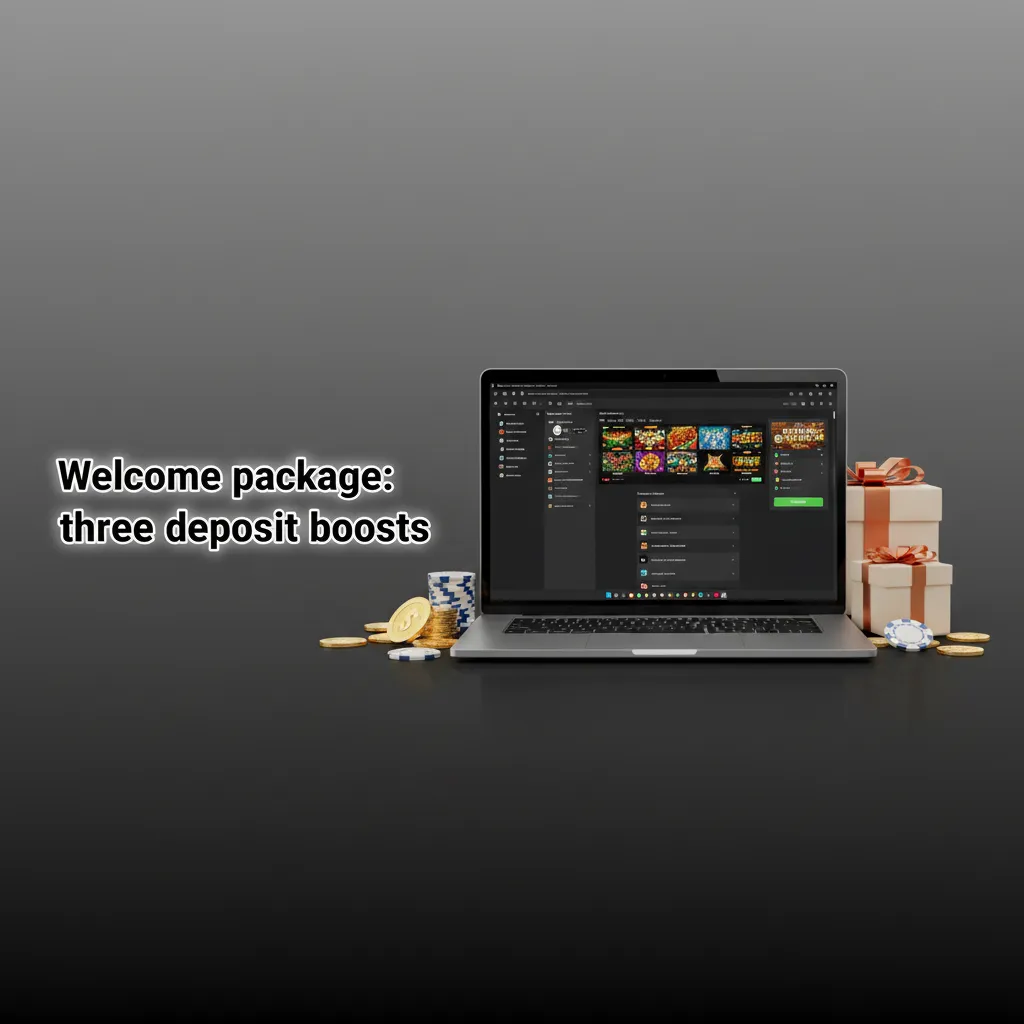 Banner: Welcome package with three deposit boosts—12%, 15%, 17% on 1st–3rd deposits; choose casino or sports; valid 7 days.