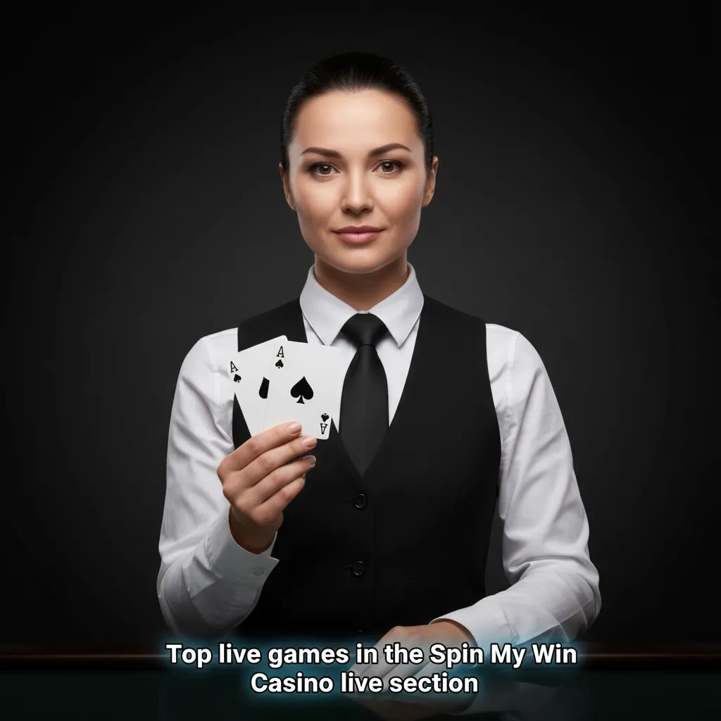 Top live games at Spin My Win Casino: Lightning & Immersive Roulette, Blackjack, Baccarat, Crazy Time, Mega Ball.