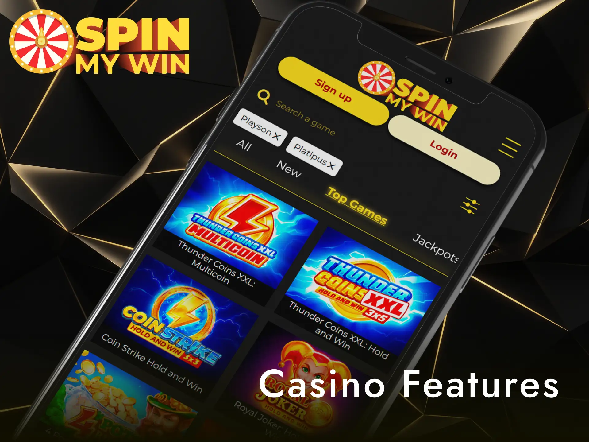 Try interactive casino features in the Spin My Win Casino app.