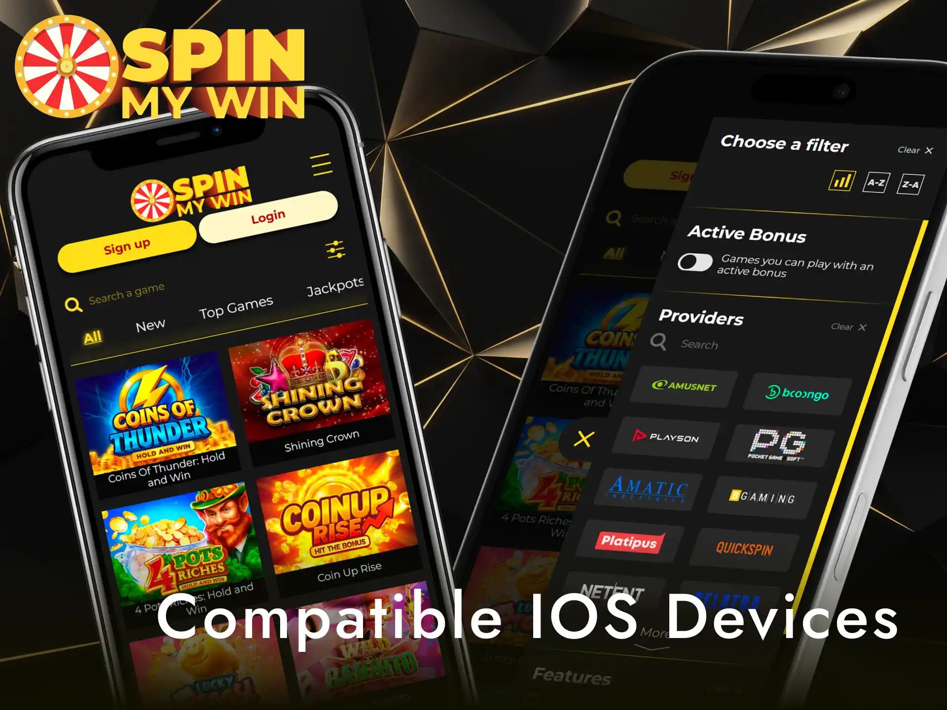 Review compatible iOS devices for playing on the Spin My Win Casino iOS app.