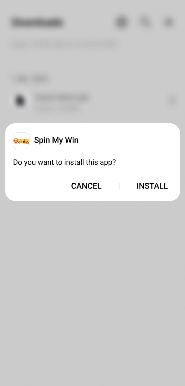 Open the downloaded Spin My Win Casino Aviator APK file to finish setup.