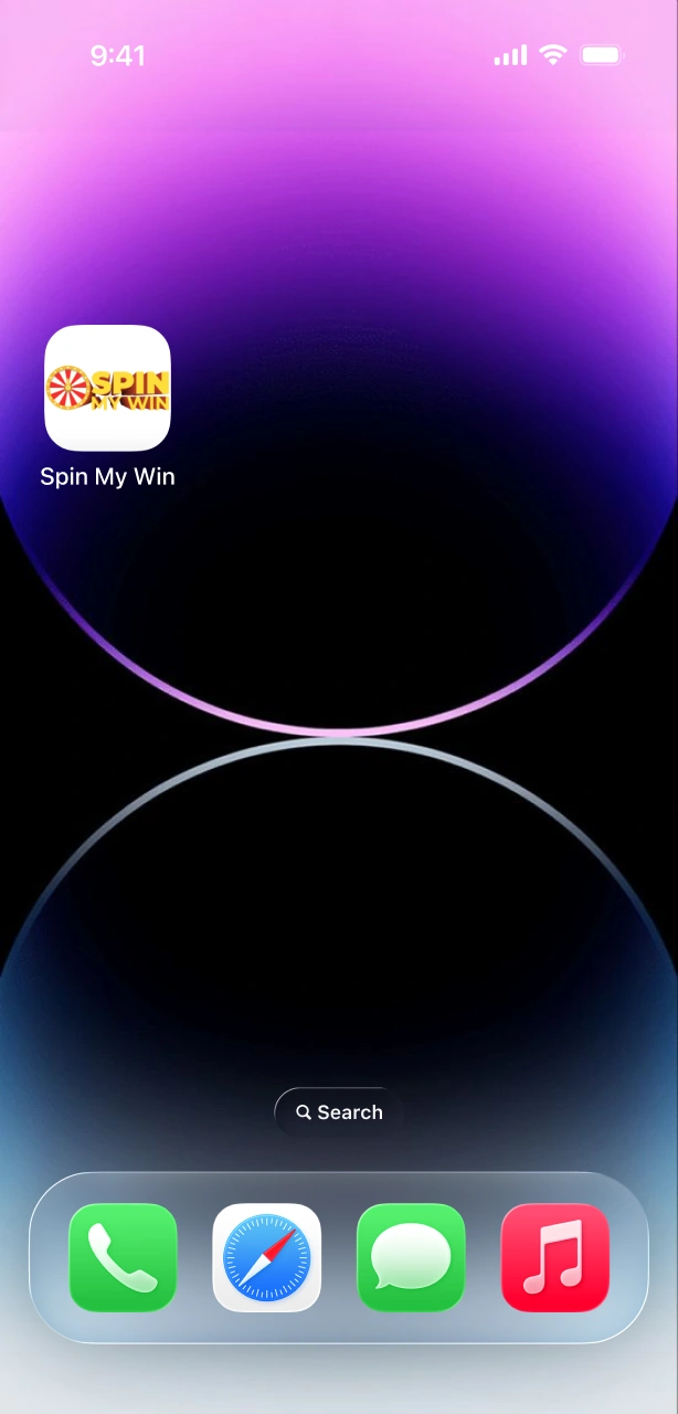 Open the home screen icon and sign in to access Spin My Win Casino Aviator on iOS.