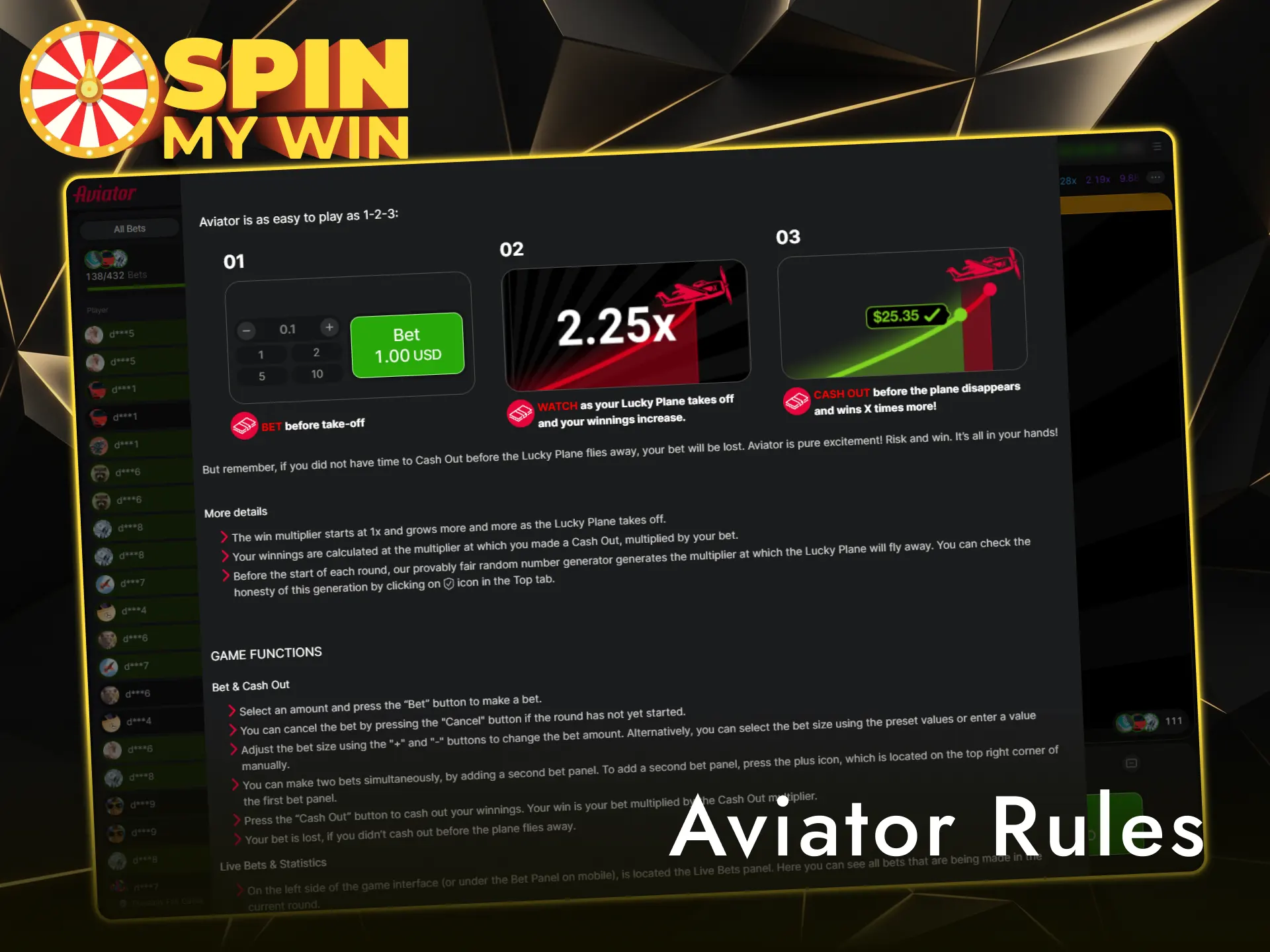 Learn Aviator crash rules and multiplier mechanics at Spin My Win Casino.