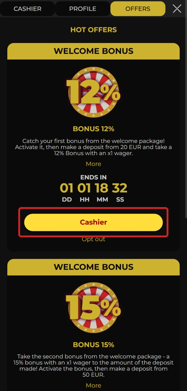 Activate your bonus at Spin My Win Casino and enjoy extra rewards.