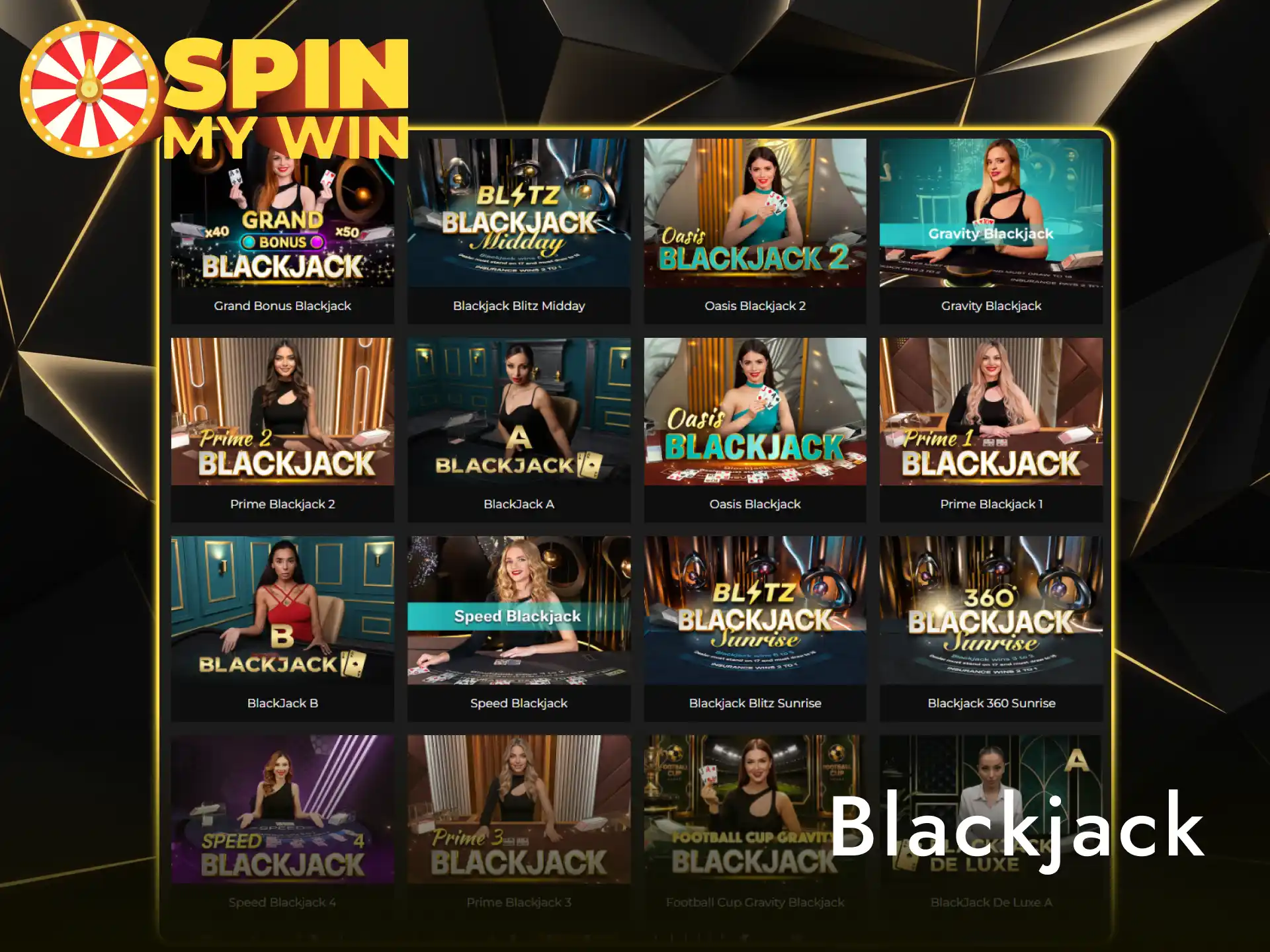 Try classic Blackjack card games at Spin My Win Casino.