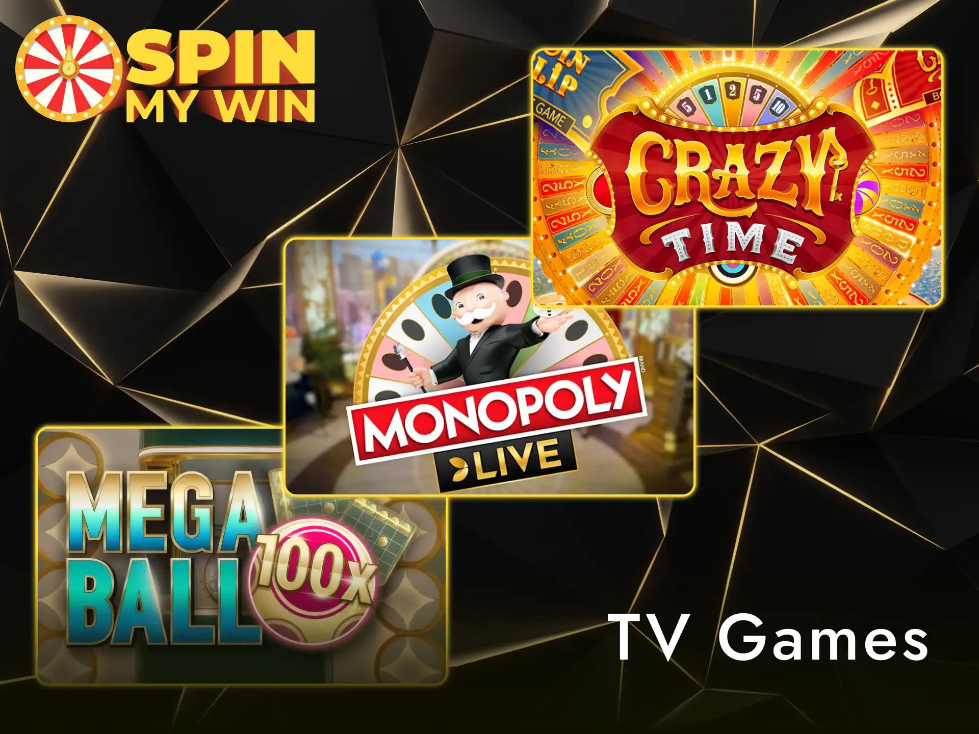 Enjoy interactive TV Games live with dealers at Spin My Win Casino.