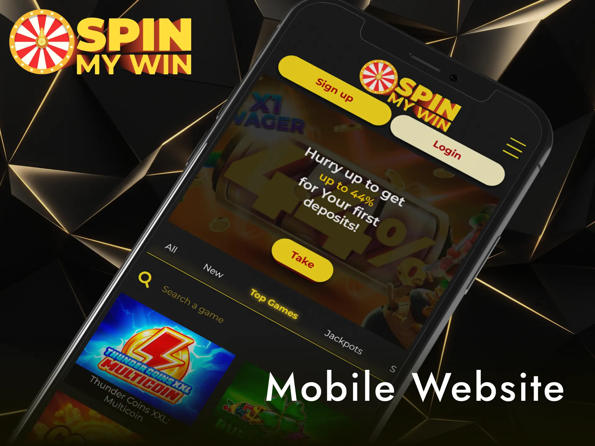 Bet on the Spin My Win Casino mobile website version seamlessly.