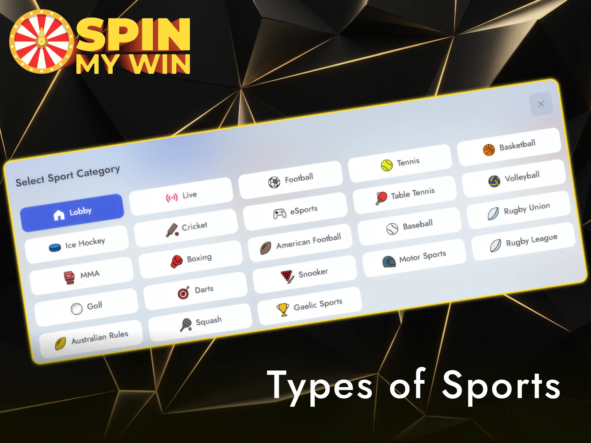 Explore diverse sports betting options available on Spin My Win Casino.
