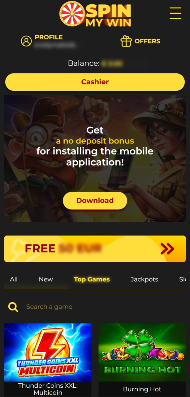 Track review status for Spin My Win Casino account verification progress.