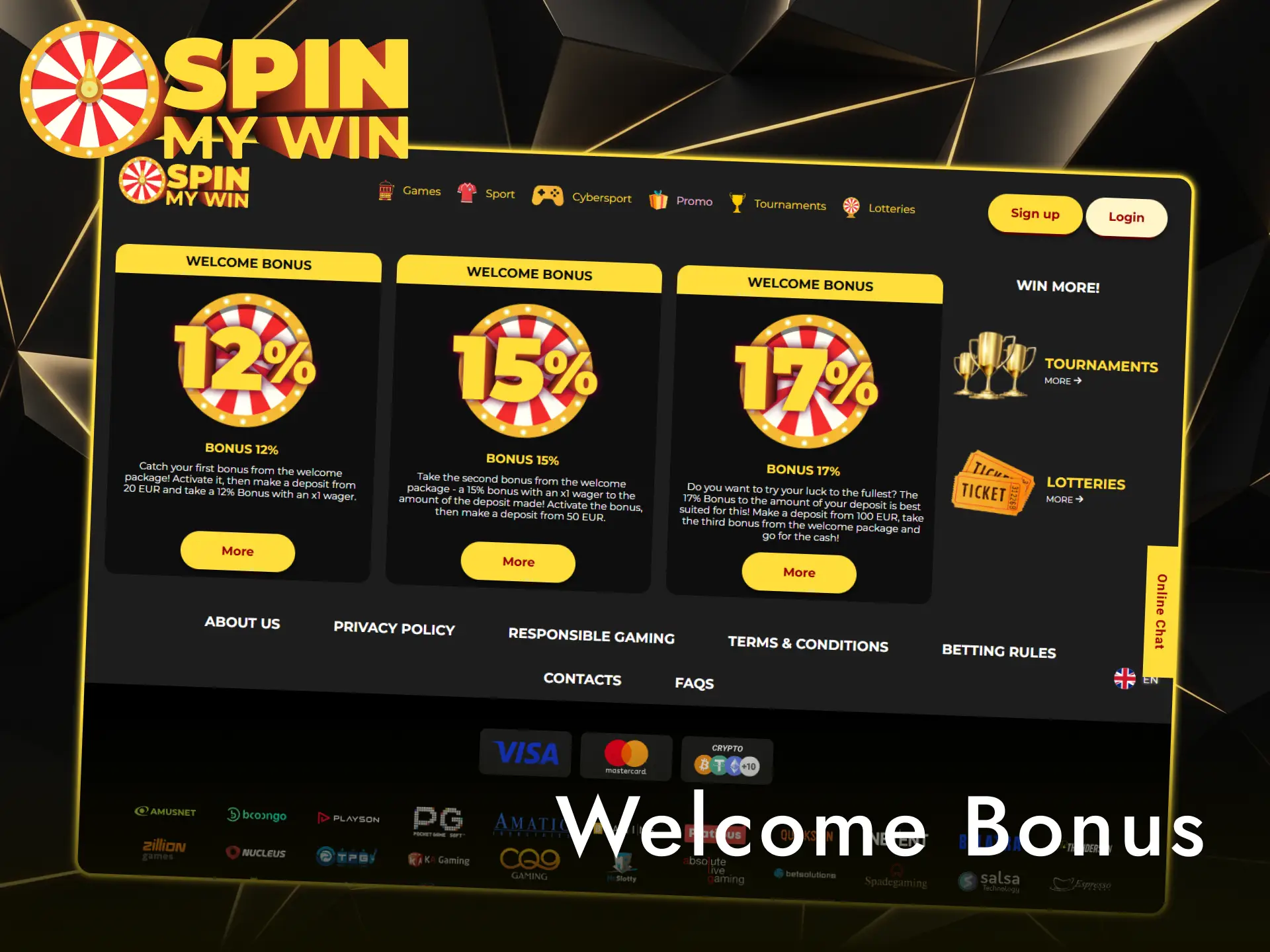 Claim exclusive bonus offers for slots at Spin My Win Casino.