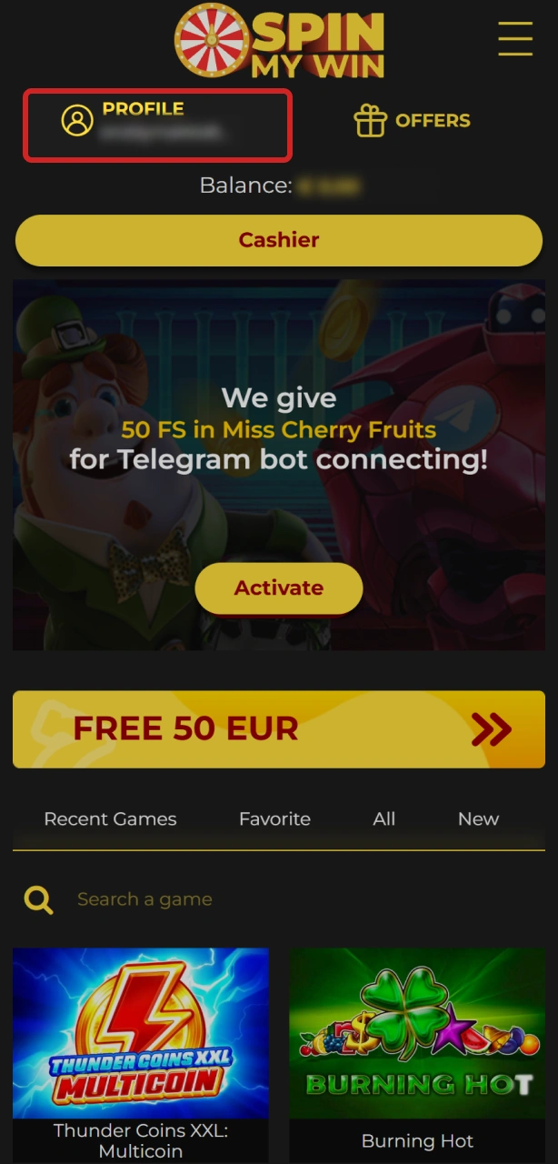 Set deposit limits to manage your budget before playing Spin My Win Casino slots.
