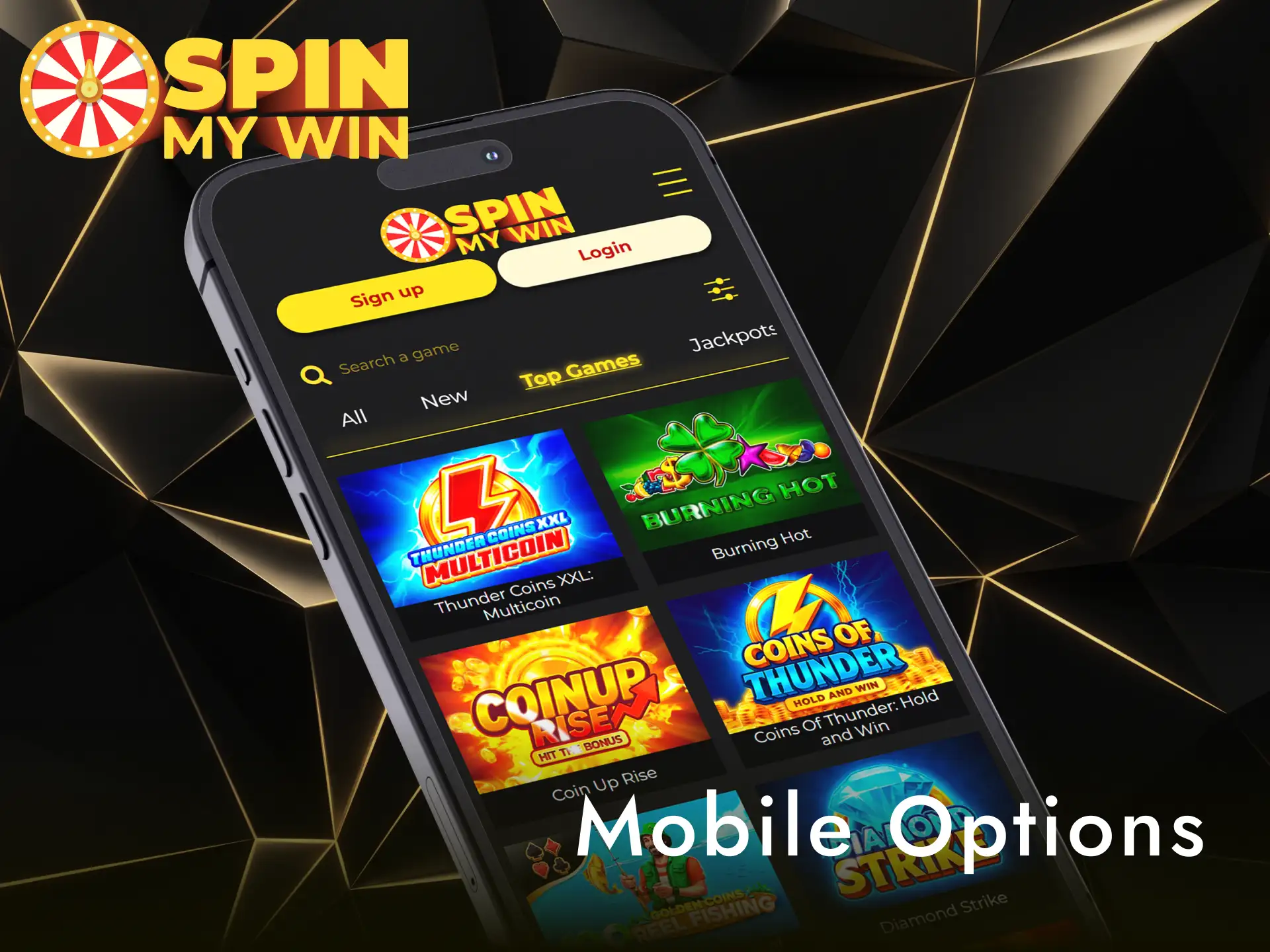 Play mobile slots on your smartphone or tablet at Spin My Win Casino.