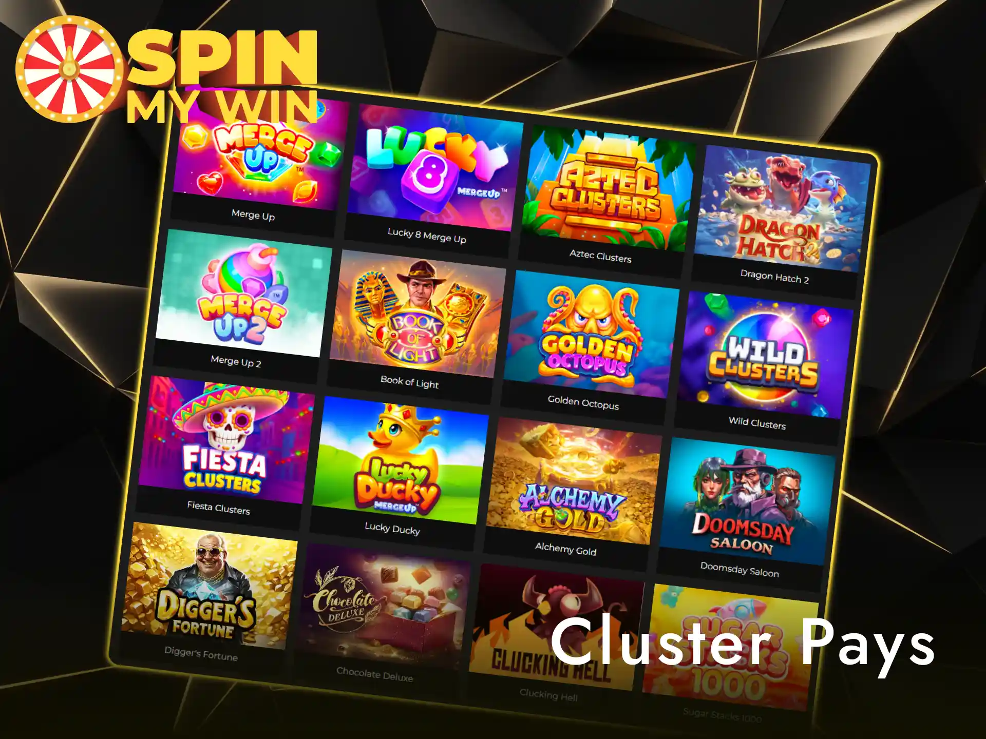 Discover Cluster Pays and pay-anywhere slots at Spin My Win Casino UK.