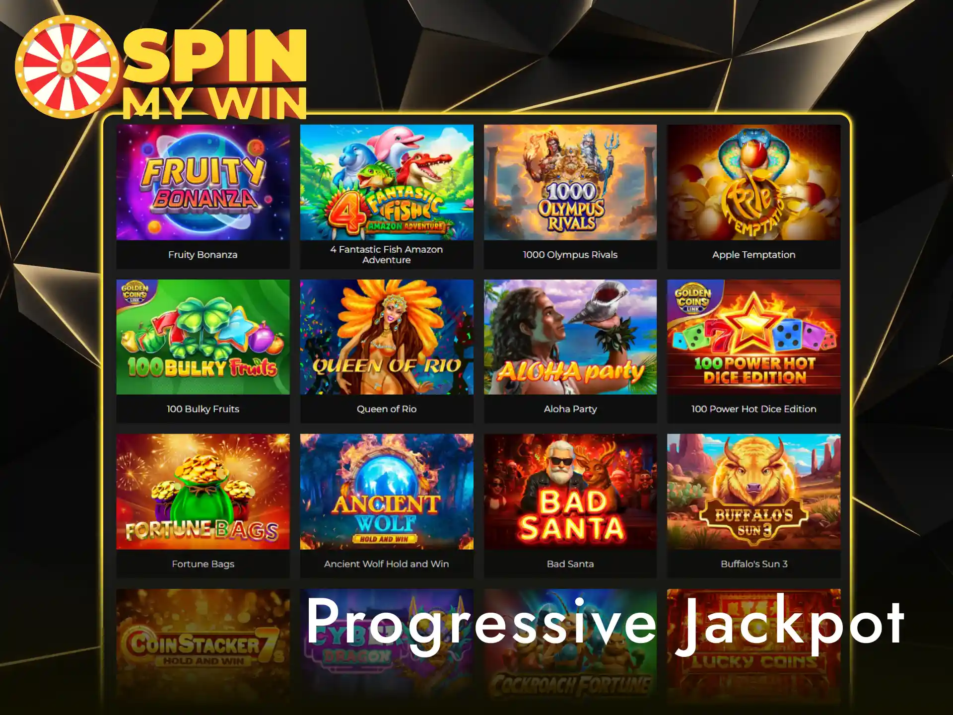 Win massive prizes playing progressive jackpot slots at Spin My Win Casino.